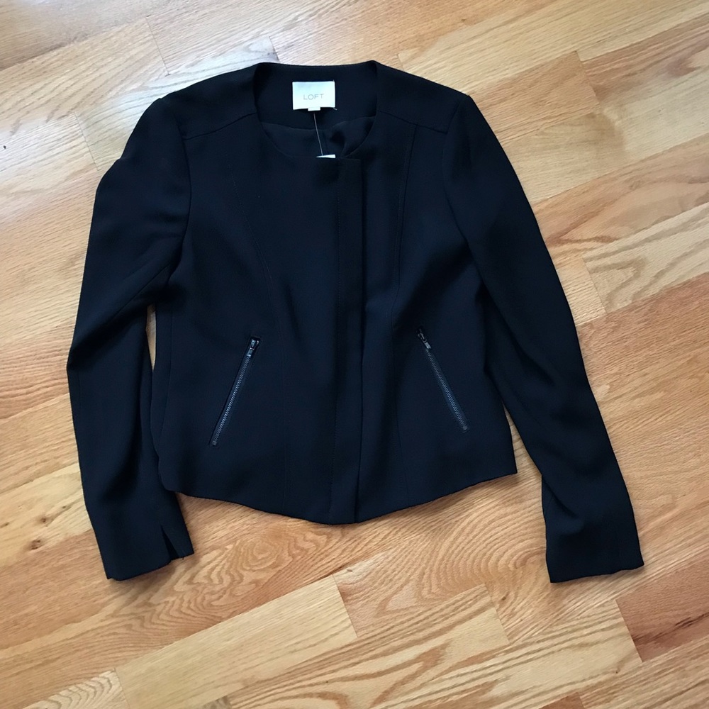 New! Sassy Black Blazer with Zippers
